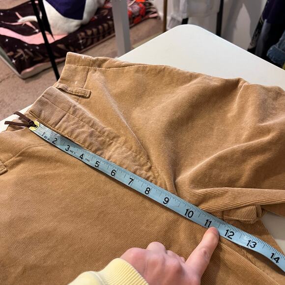 Uniqlo Tan Cotton Corduroy High Rise Wide Leg Trouser Pants Size Small 26/27 - Picture 12 of 14